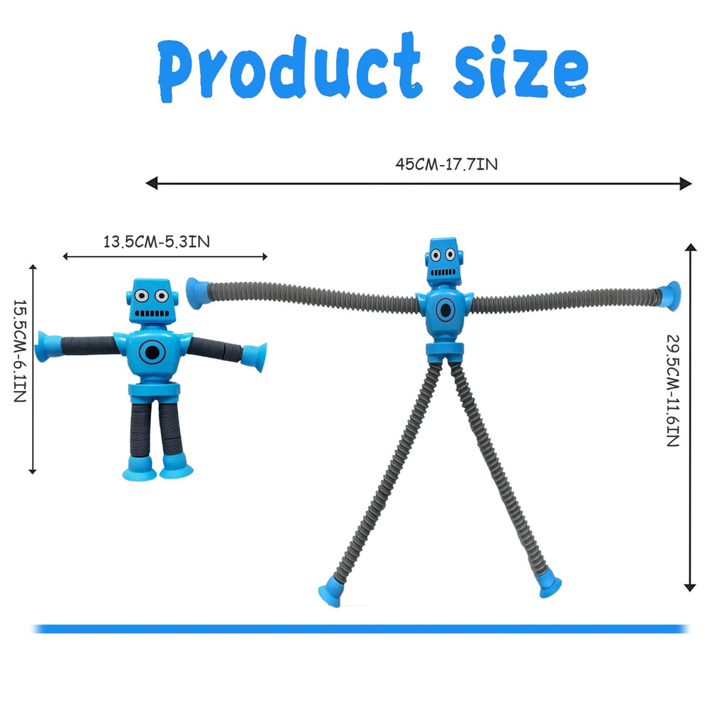 WUQR robot suction cup toy blue pop enhances focused, calm play.