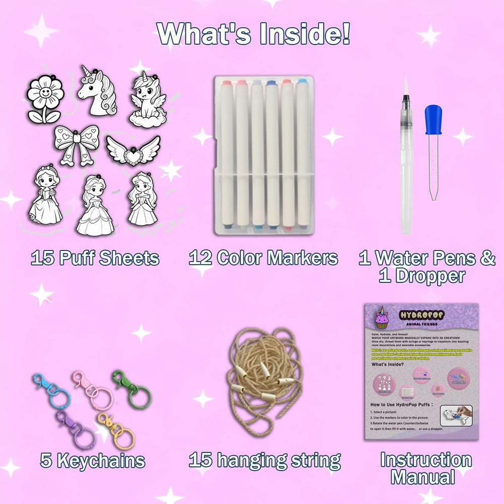 WurLoo Aqua Puffs mess free design without glue or cleanup
