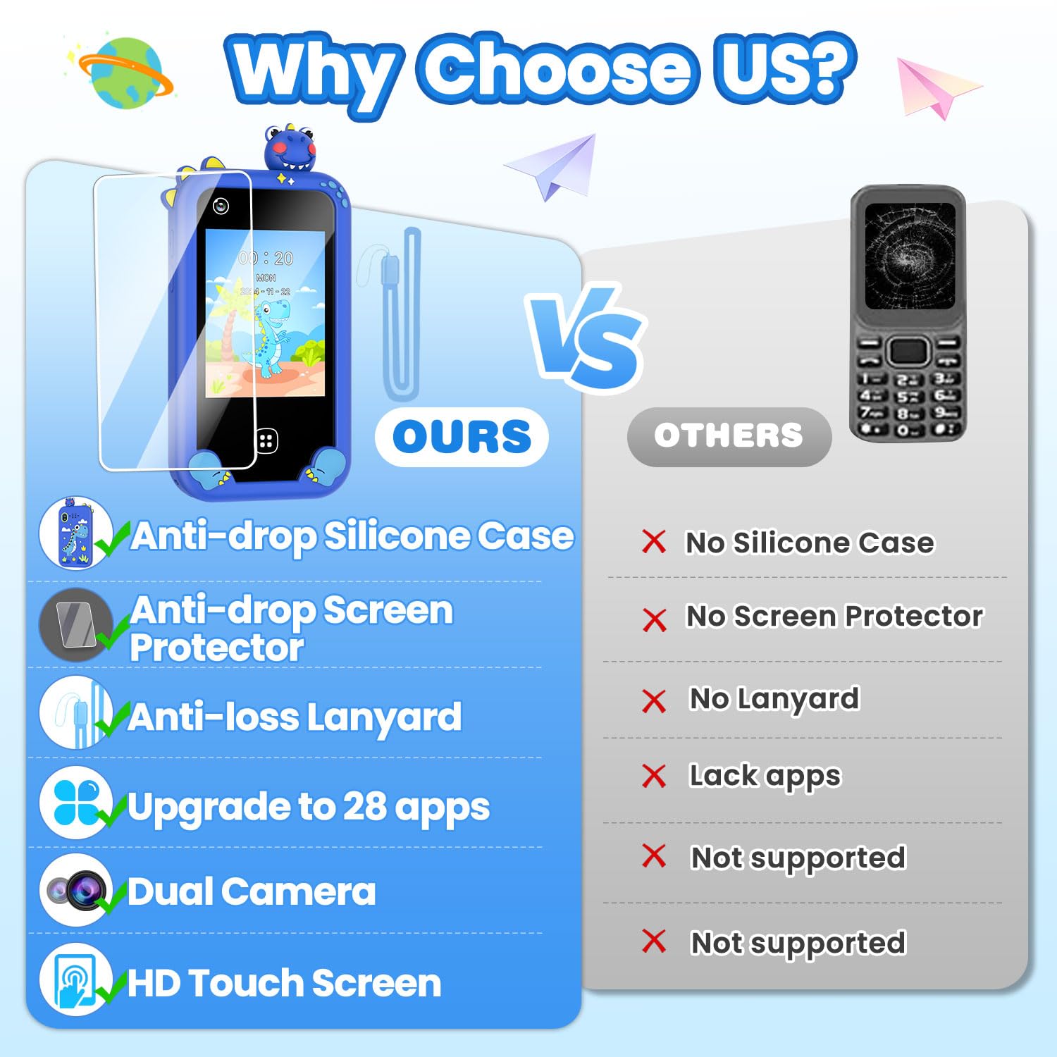Wuszhor kids smart phone gift packaging suitable for holidays