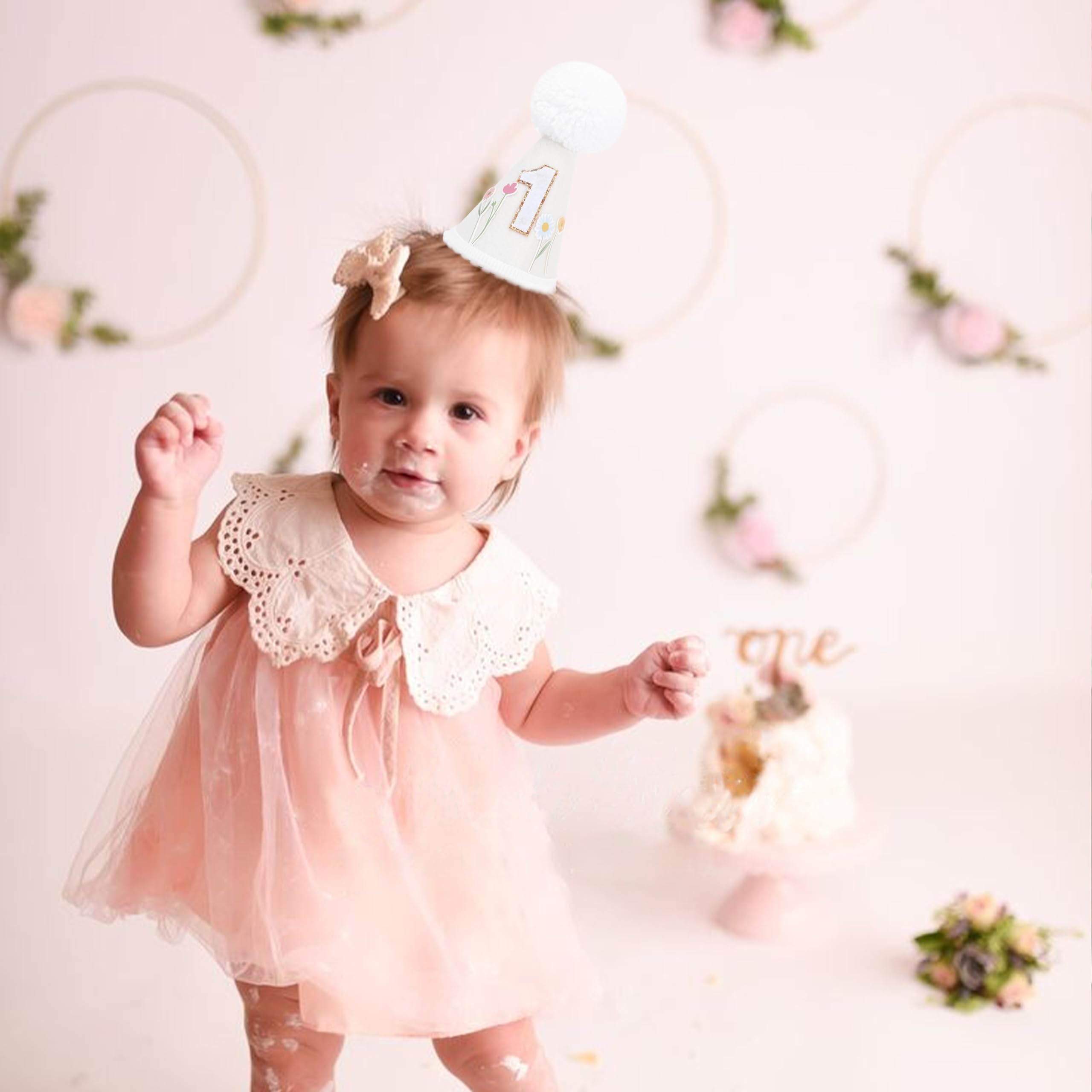 WUTKYAX Baby girl first birthday hat worn for cherished photo moments
