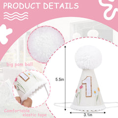 WUTKYAX Daisy 1st Birthday Decoration on head with soft lining for comfort