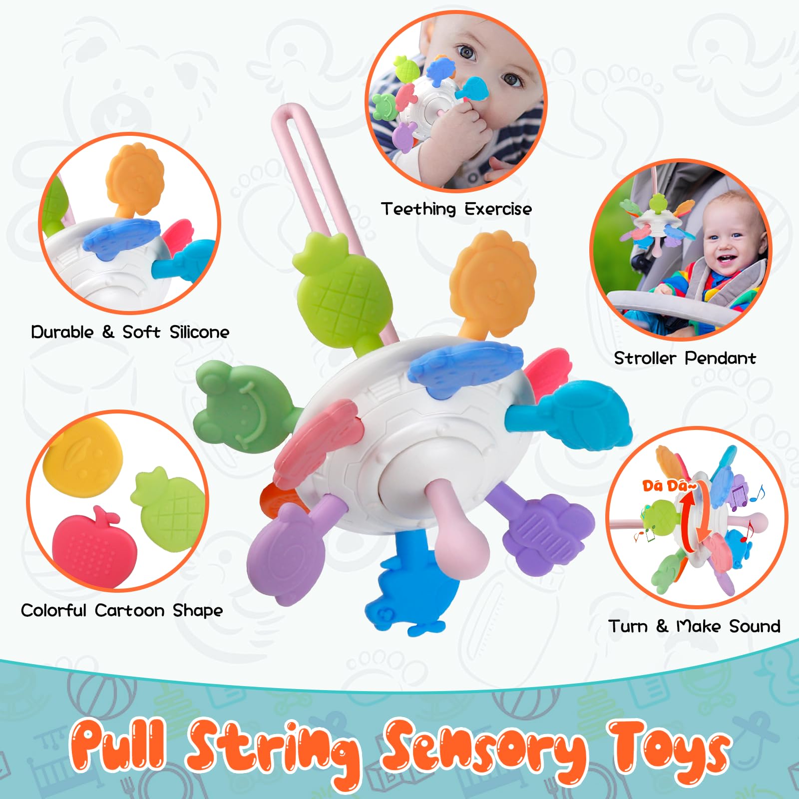 Wuzhineisn embossed building blocks with animals, shapes and numerals for tactile learning.