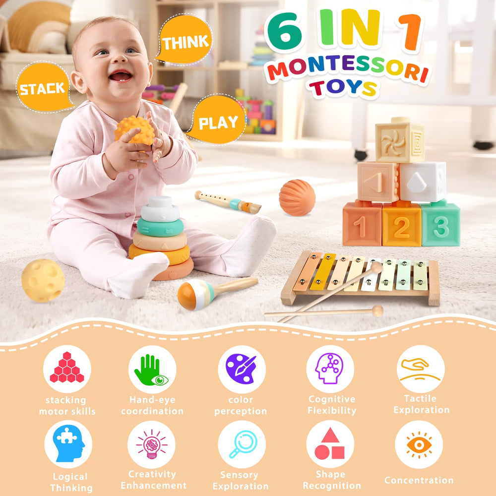 Wuzhineisn soft building blocks encourage tactile exploration and fine motor development.