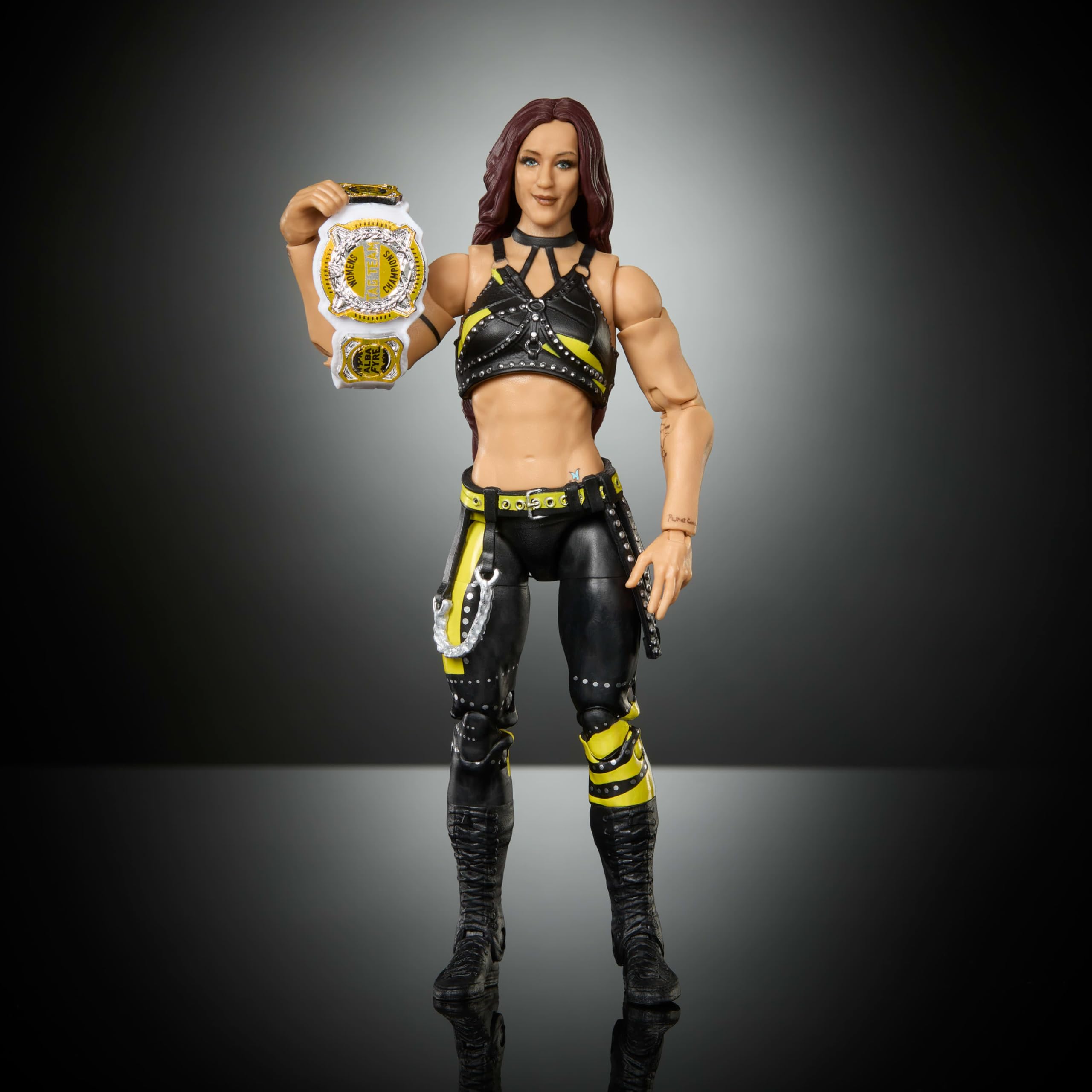 WWE Alba Fyre Elite figure with 25 articulation points for versatile poses