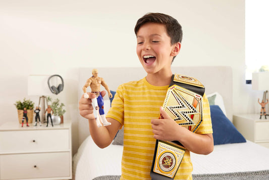 WWE Championship Title full-length belt worn around the waist for pretend championships.