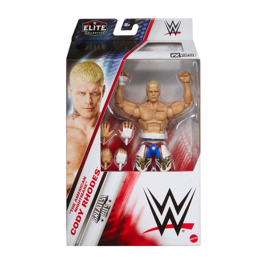 WWE Cody Rhodes Elite Greatest Hits 8 front view figure for display and posing