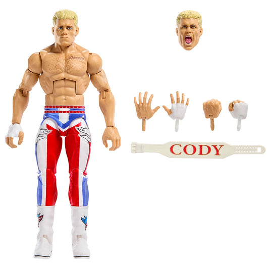 WWE Cody Rhodes (RWB) Elite Top Picks 2025 Wave 4 patriotic gear for display and play.