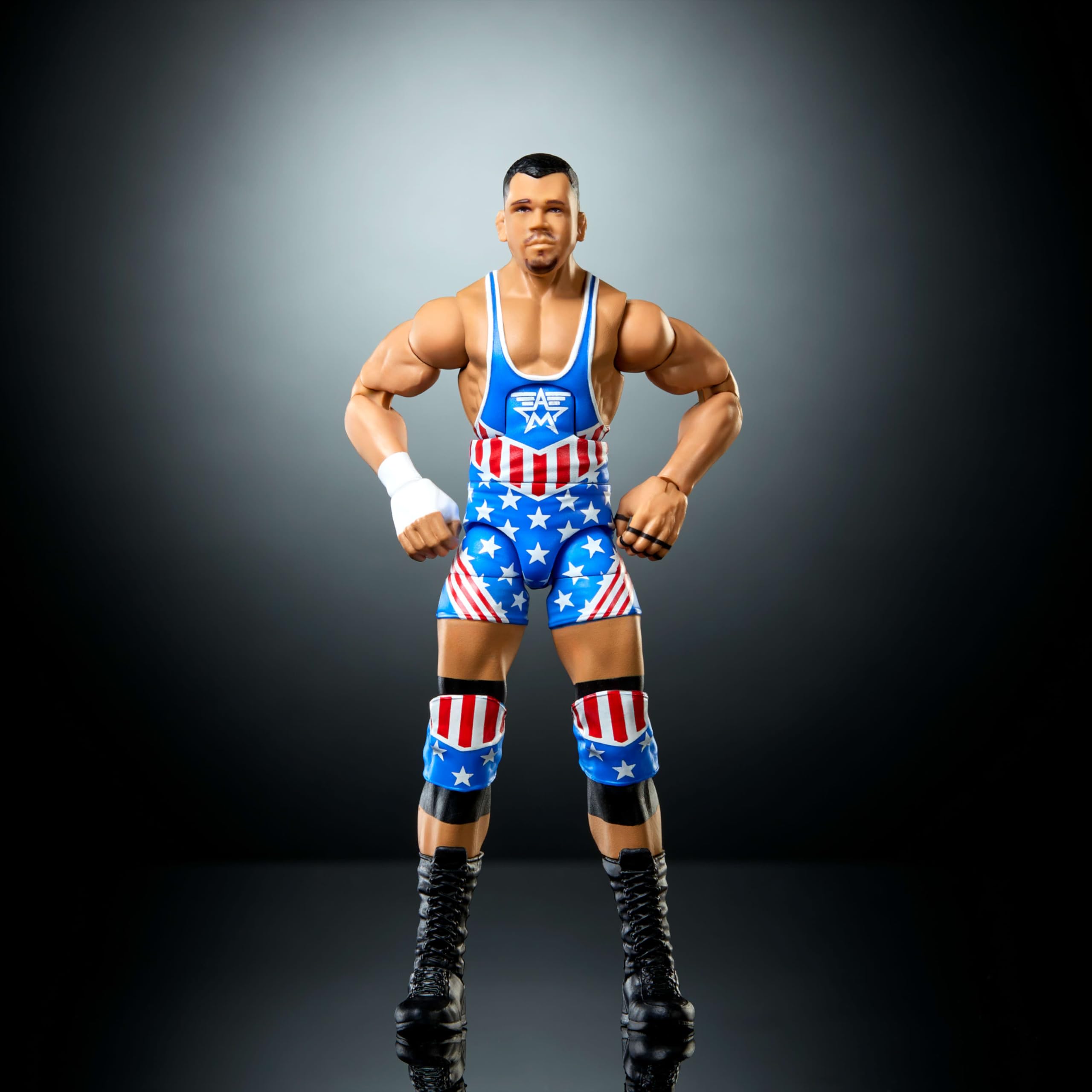 WWE Elite Series Julius Creed TrueFX detailing captures lifelike facial features.
