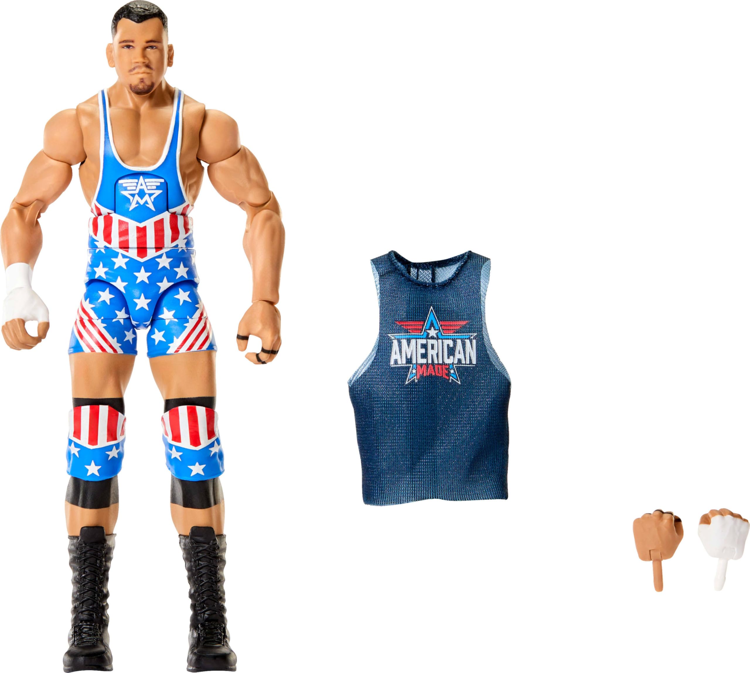 WWE Elite Julius Creed front view with 25 articulation points for dynamic posing.