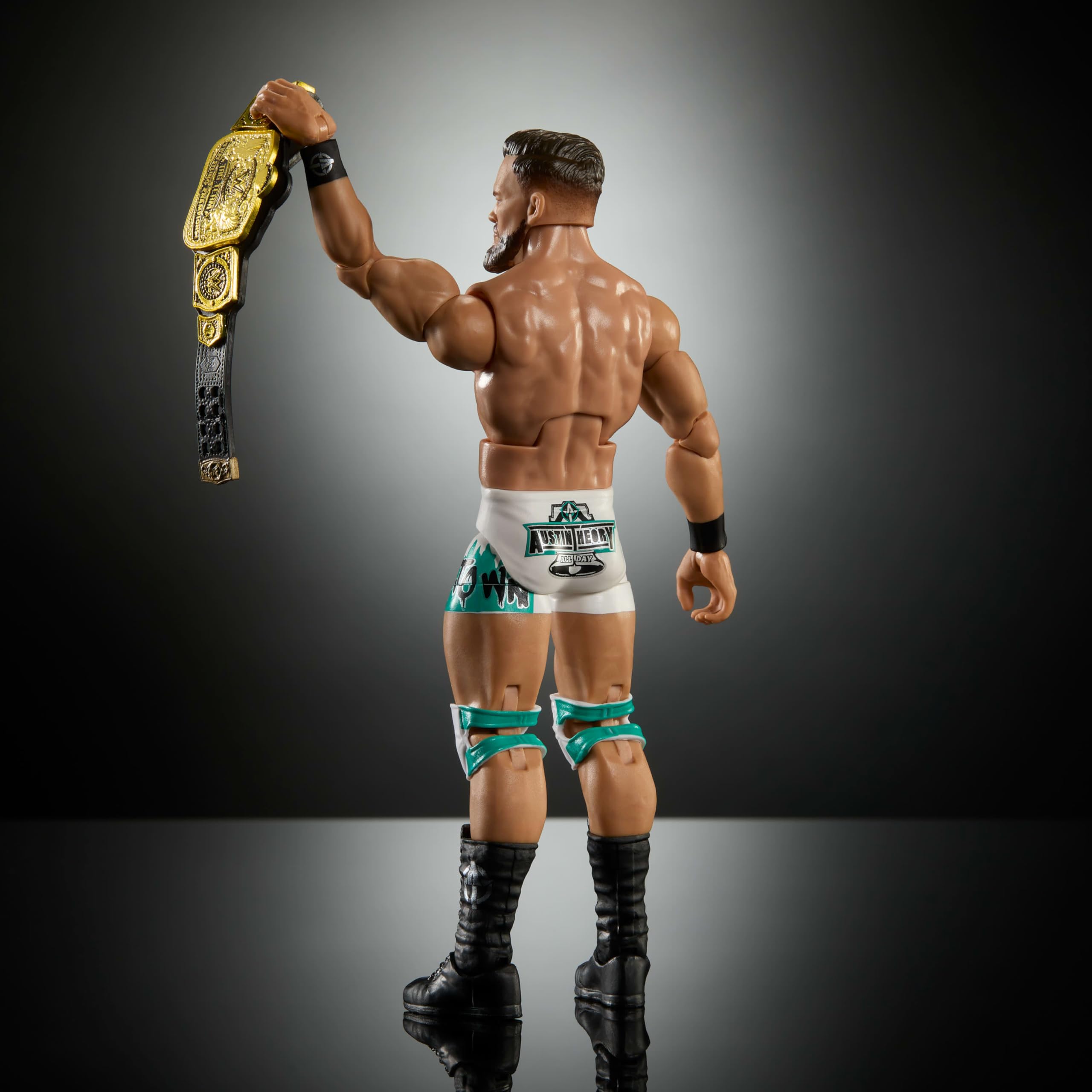 WWE Mattel Elite Austin Theory action stance perfect for collection displays