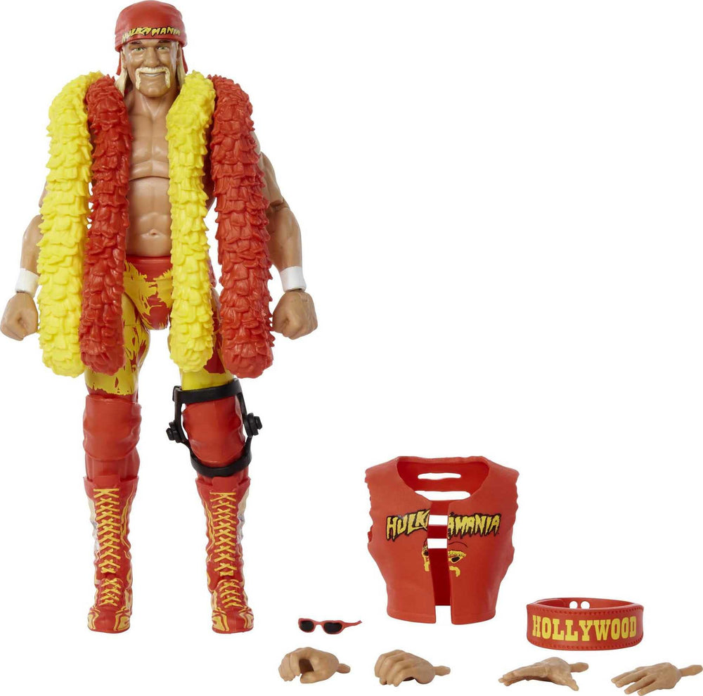 Packaging and display-ready Hulk Hogan figure from WWE Elite