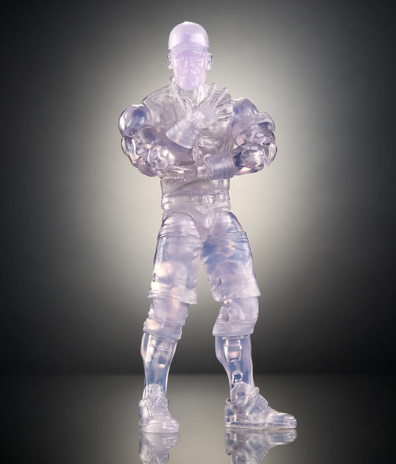 WWE Cena interchangeable hands and accessories enhance posing and play.