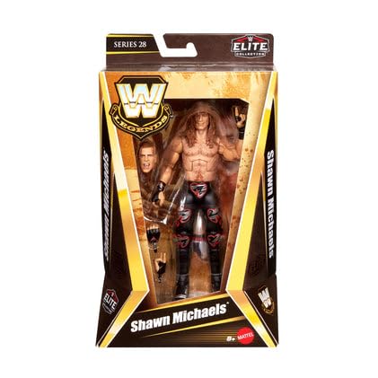 WWE Shawn Michaels Elite Legends 6-inch figure with interchangeable hands for dynamic posing