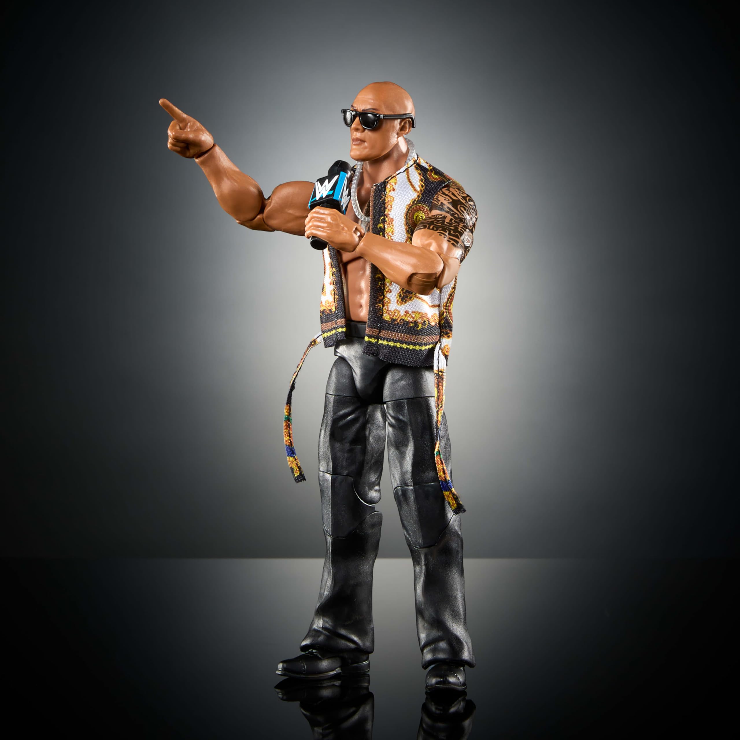 WWE Elite Series 115 The Rock iconic accessories support authentic display setups