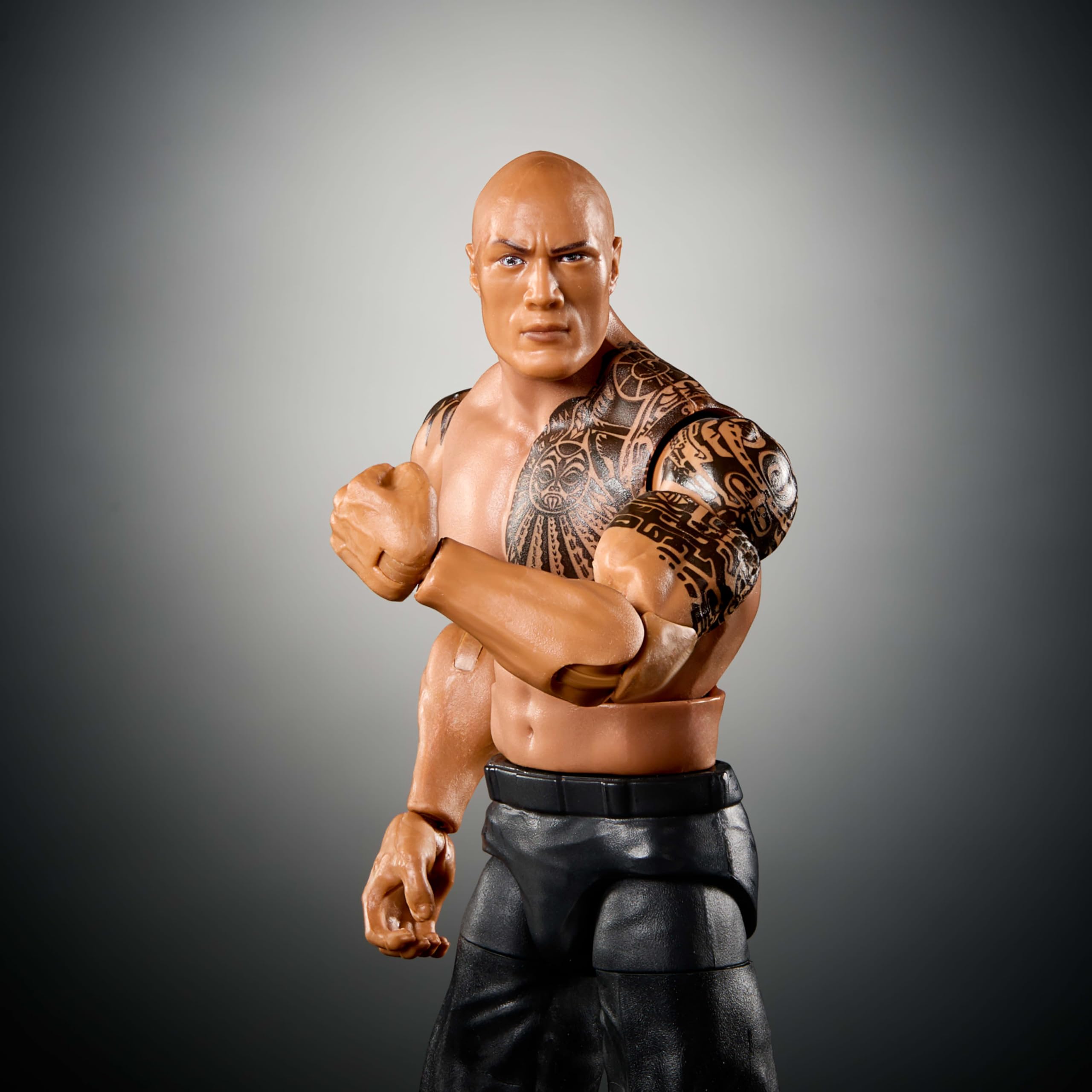 WWE Elite Series 115 The Rock swappable hands enable varied expressions