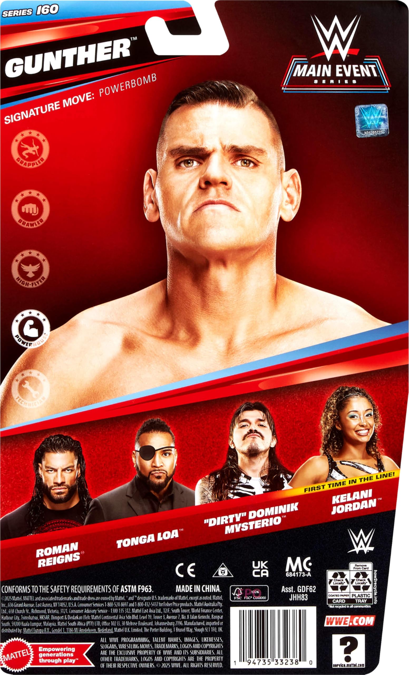 WWE Gunther dynamic pose-ready figure ideal for replays