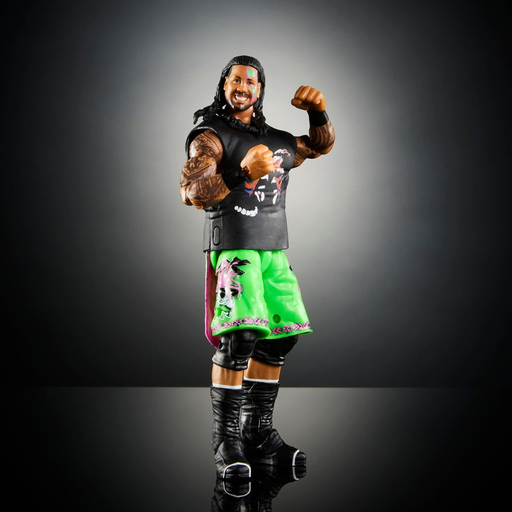 WWE Jey Uso Elite Greatest Hits 7 face paint close-up with bright smile.