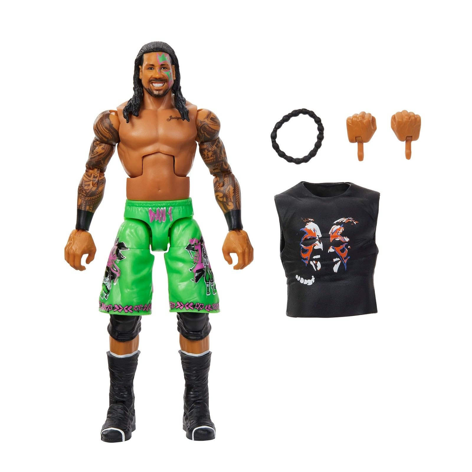 WWE Jey Uso Elite Greatest Hits 7 pose-ready for display or battle play.