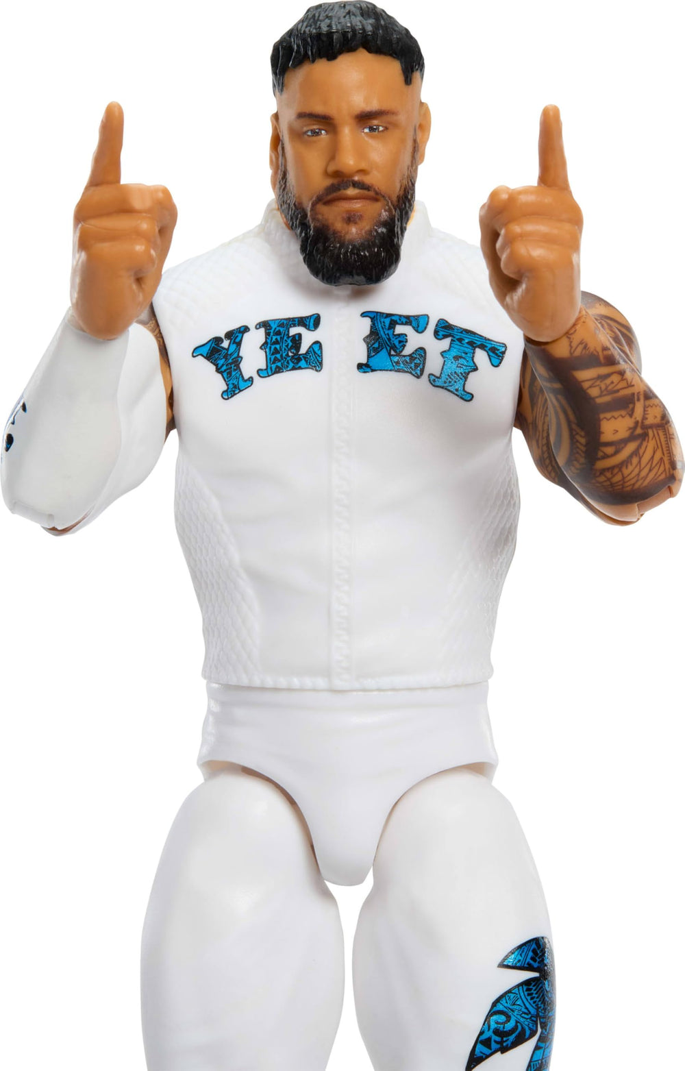 WWE Jey USO figure with authentic ring gear for play and display.
