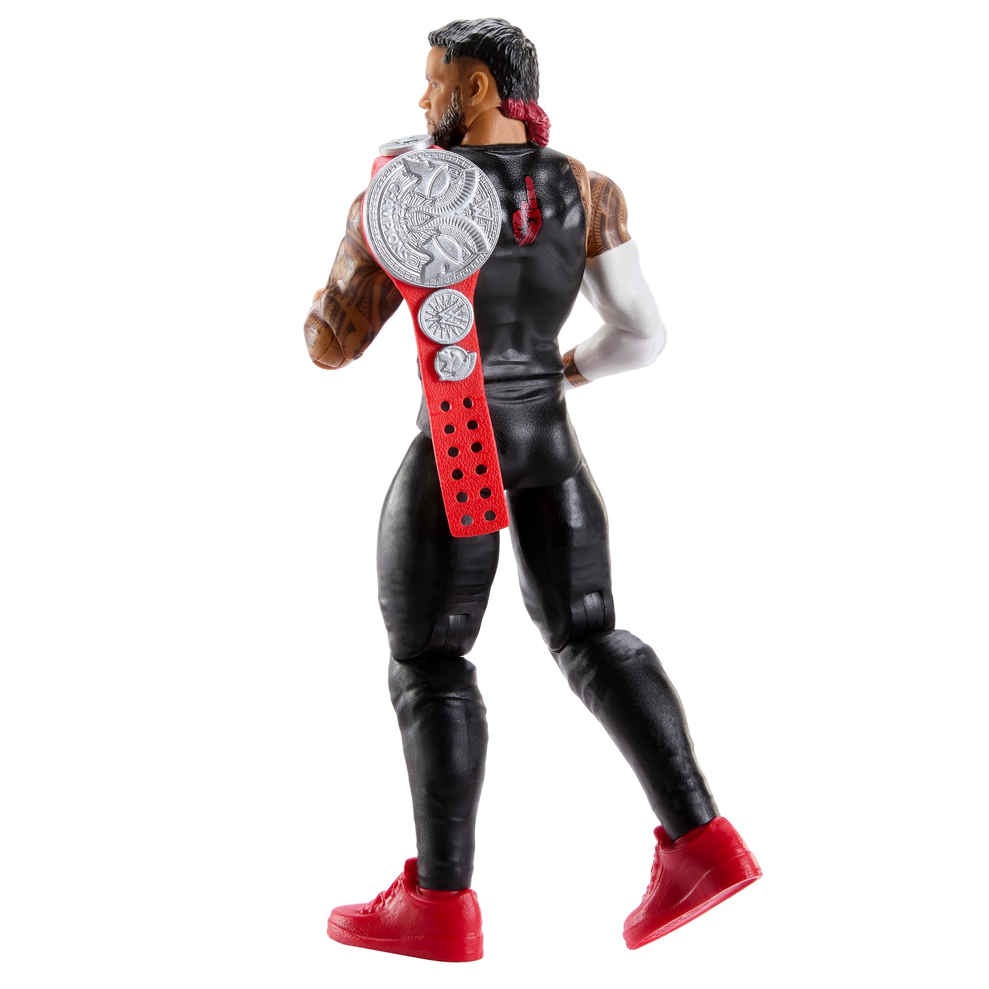 WWE Jey Uso championship belt accessory enhances figure authenticity and action posing.