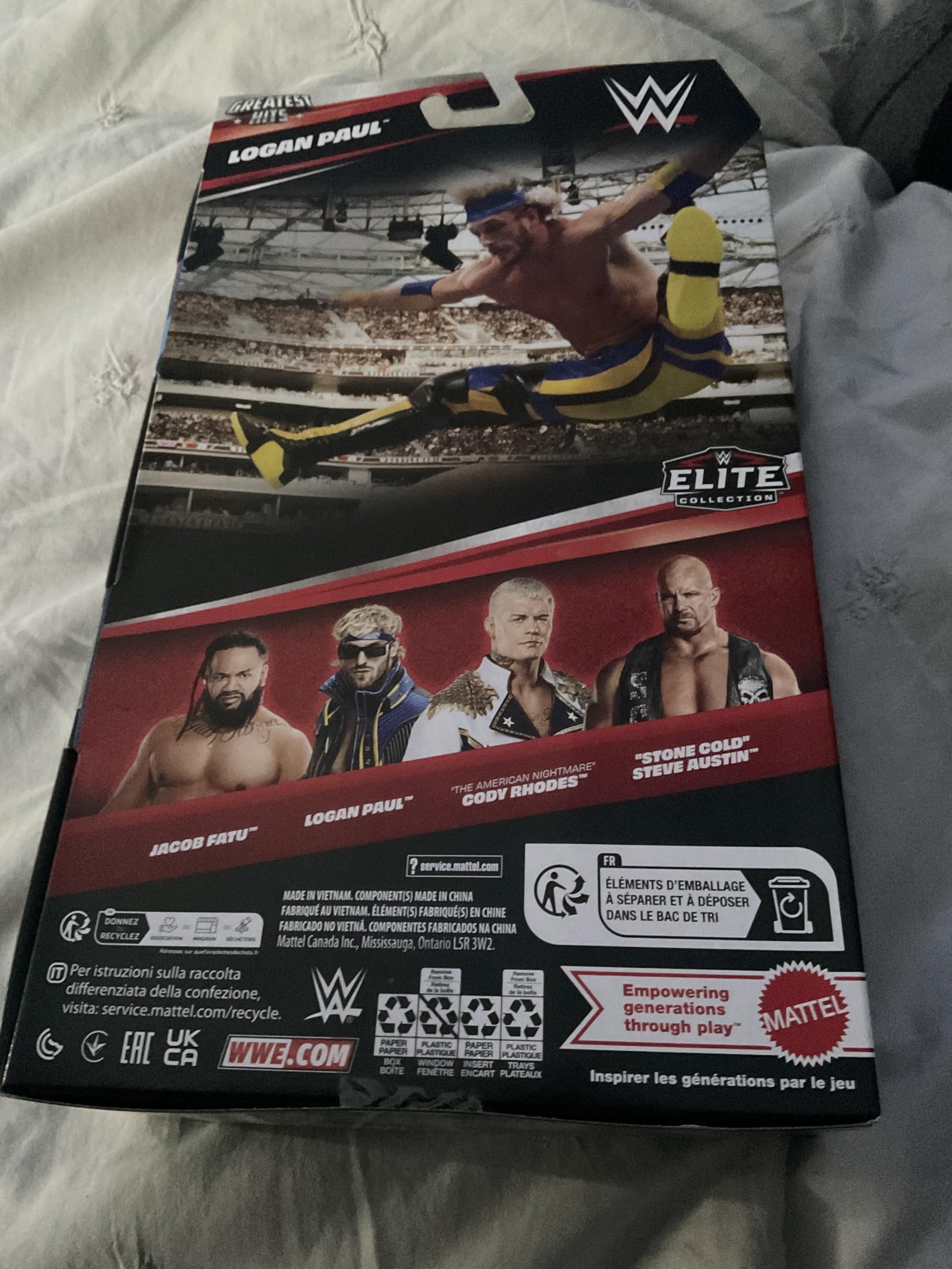 WWE Logan Paul Elite Greatest Hits 9 collection-ready figure for WWE fans.