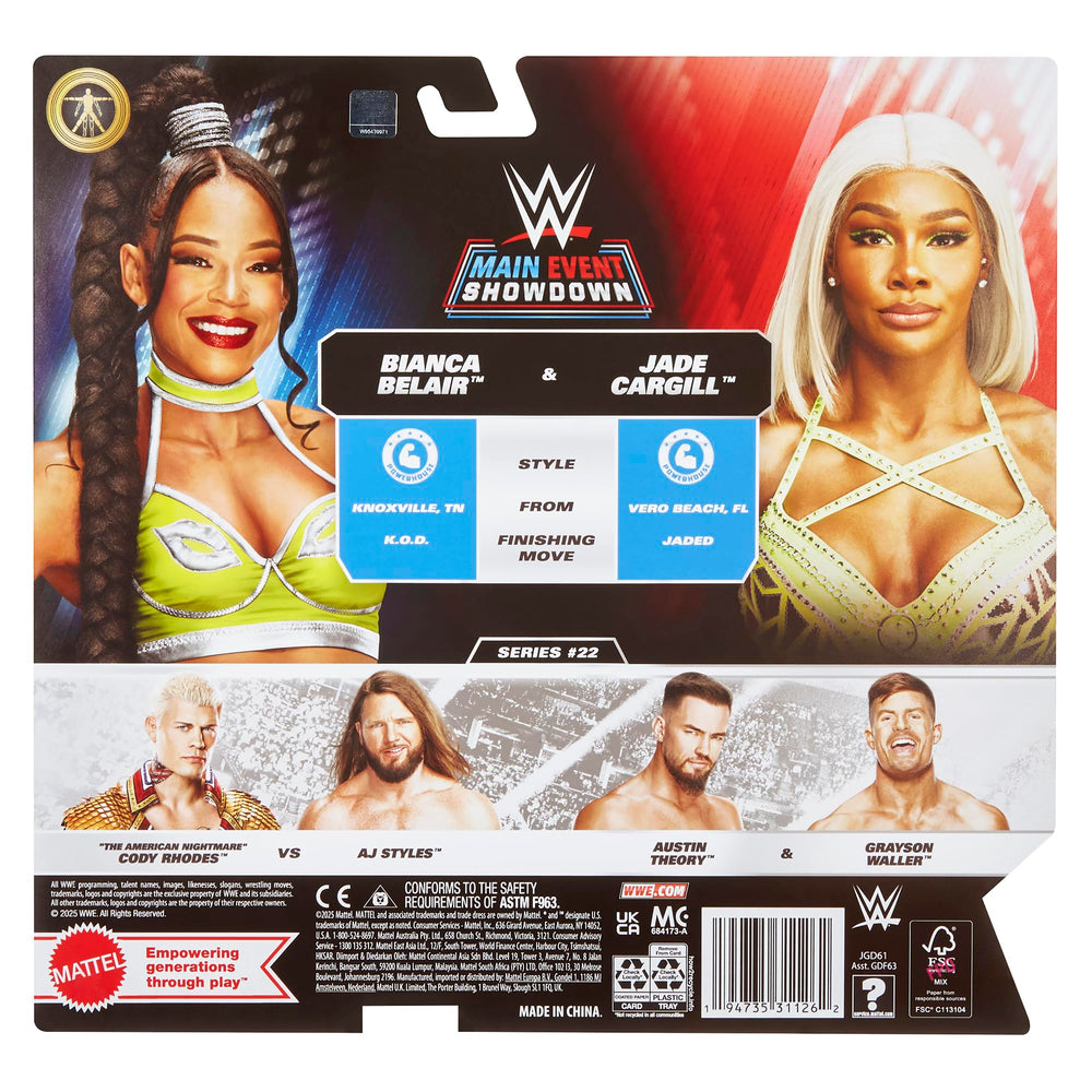 Bianca Belair figure detail emphasizing energetic design and ready-for-action poses.