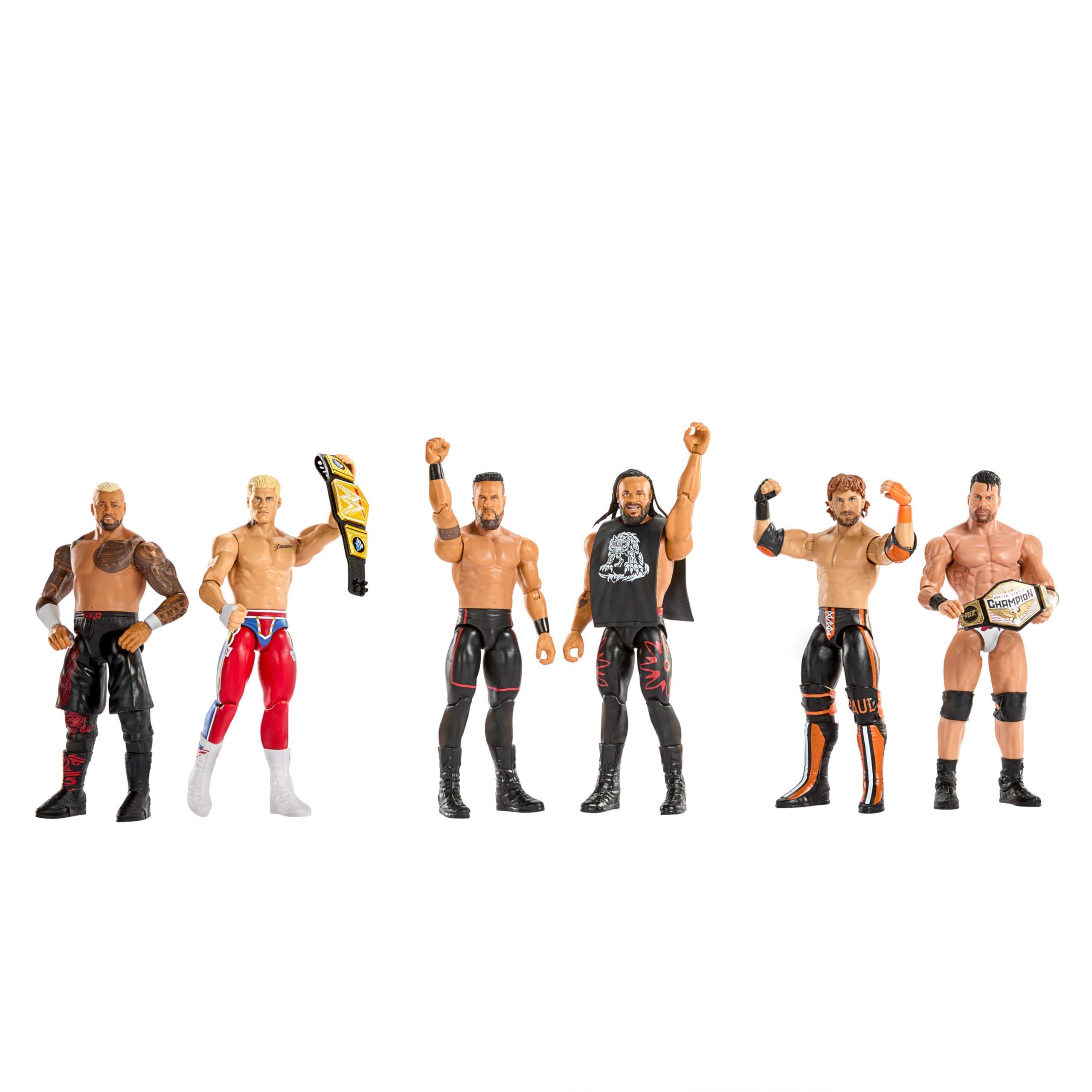 WWE Main Event Showdown 6-inch figures posed for dramatic play and diorama setups.