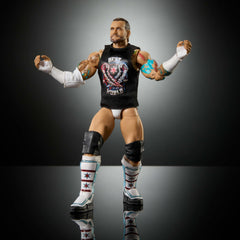 WWE Mattel Elite CM Punk posing for display and collection.