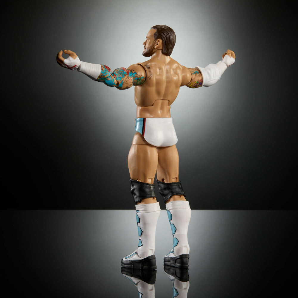 WWE Mattel Elite TrueFX detail for lifelike facial features.