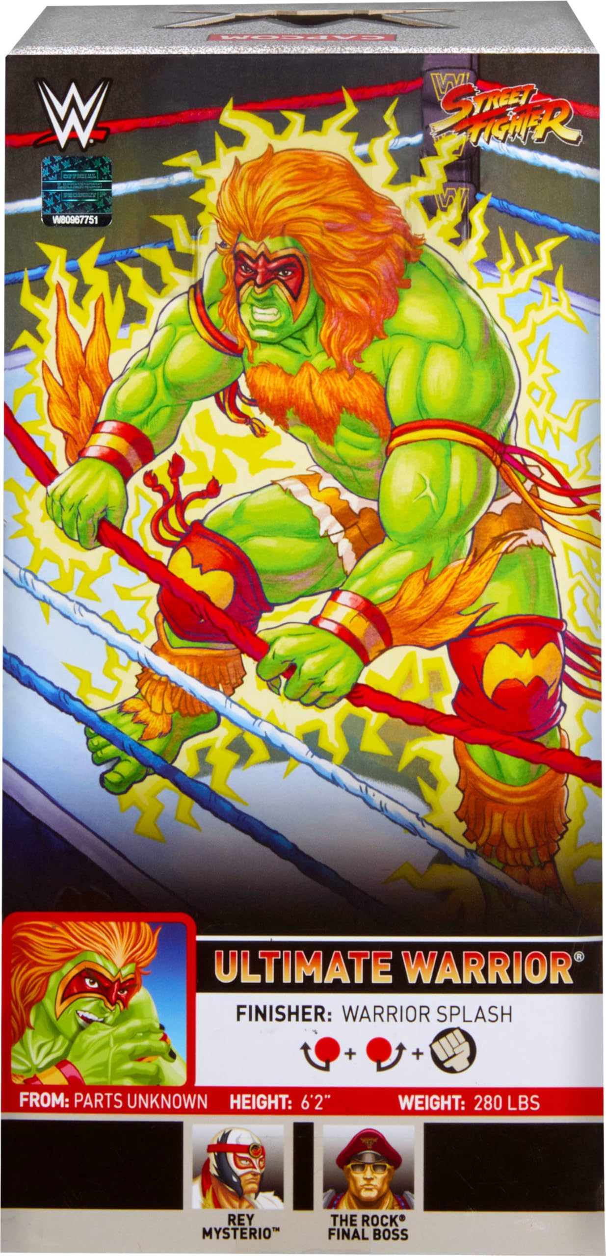 Vibrant green skin and orange hair pop on any collection shelf.