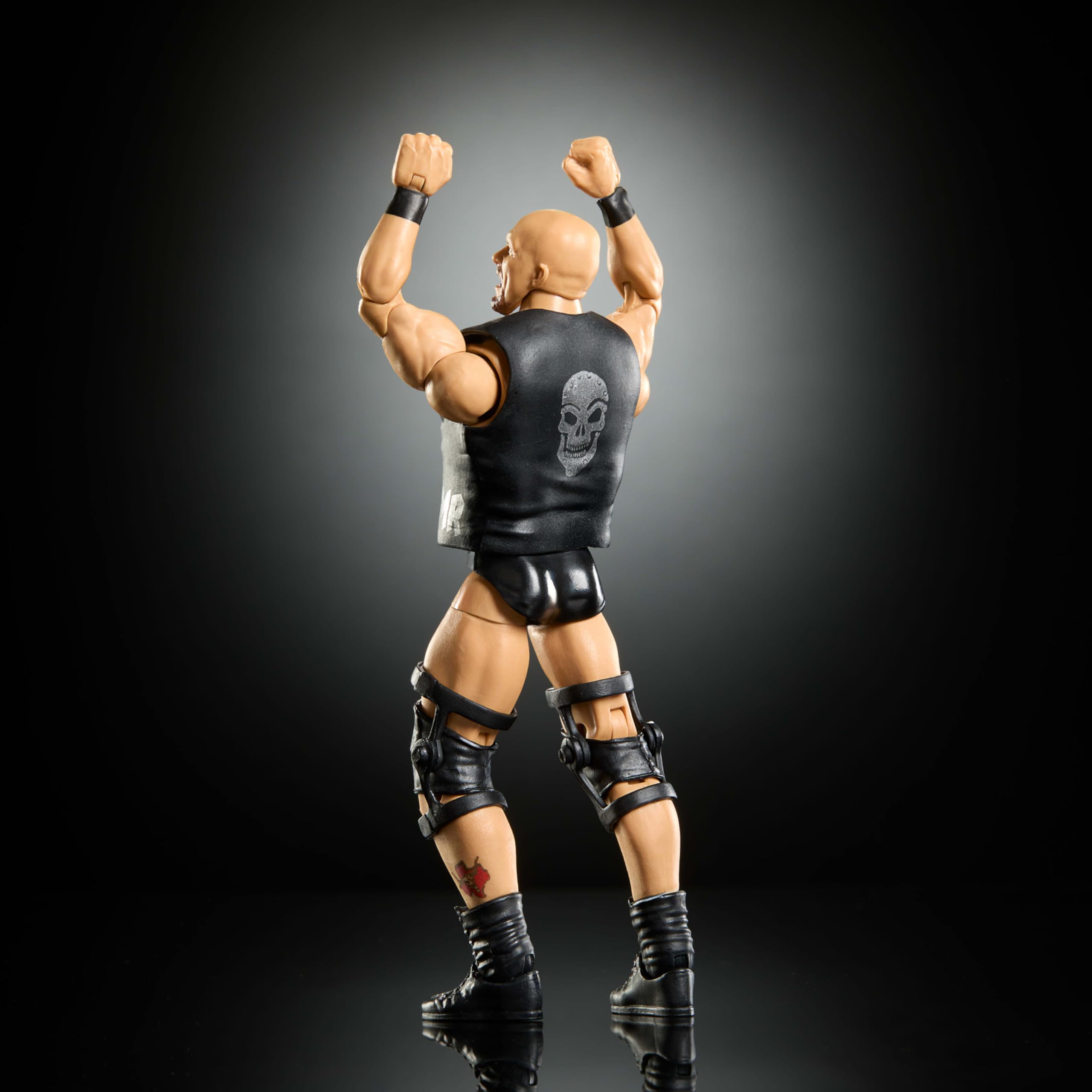 Stone Cold Steve Austin Elite accessories showcase iconic gear for display or play.