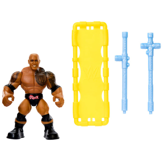 WWE The Rock Knuckle Crunchers 8 packaging image captures collectible toy for display