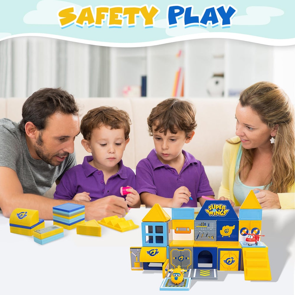 Safe, durable plastic with rounded edges for worry-free building