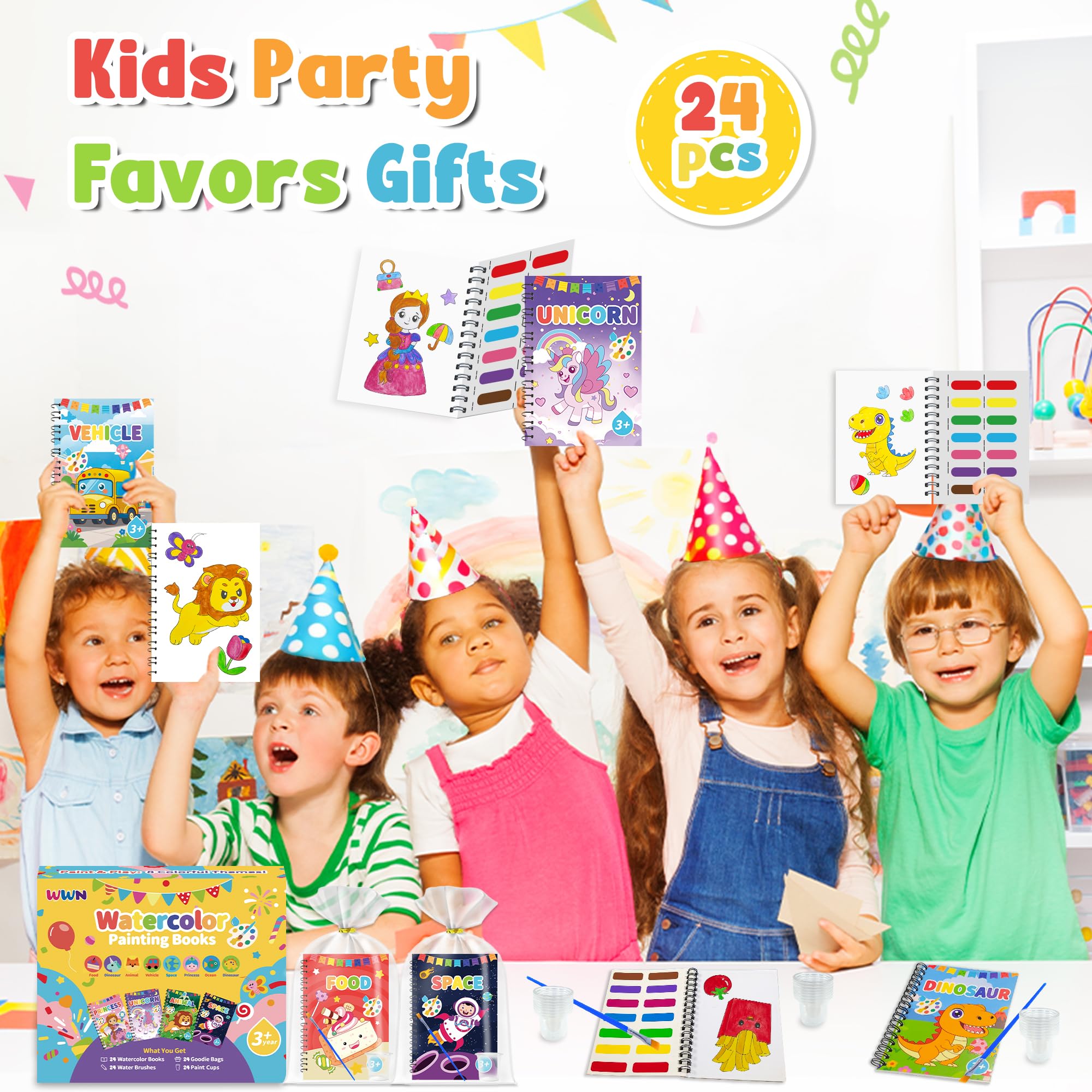 WWN mini coloring books for kids with clear outlines