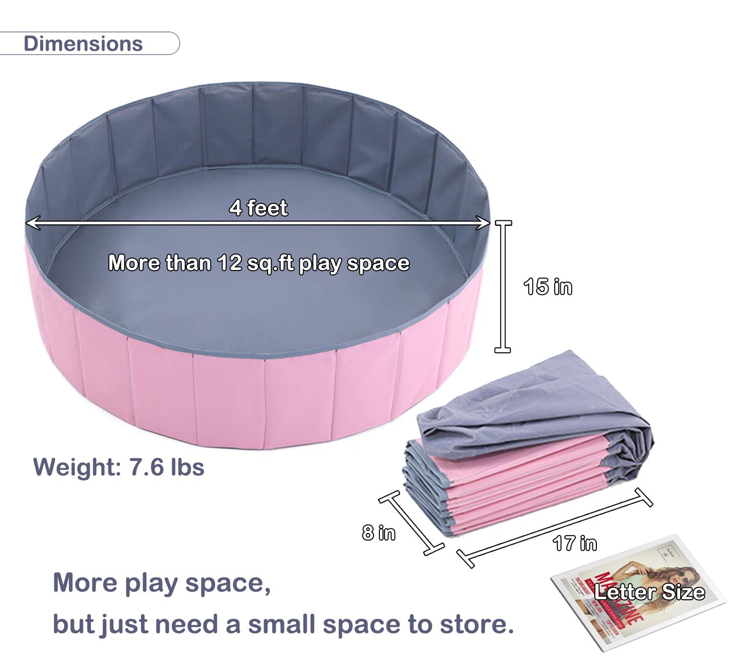 WWS blue inside view showing roomy play space and soft fabric.