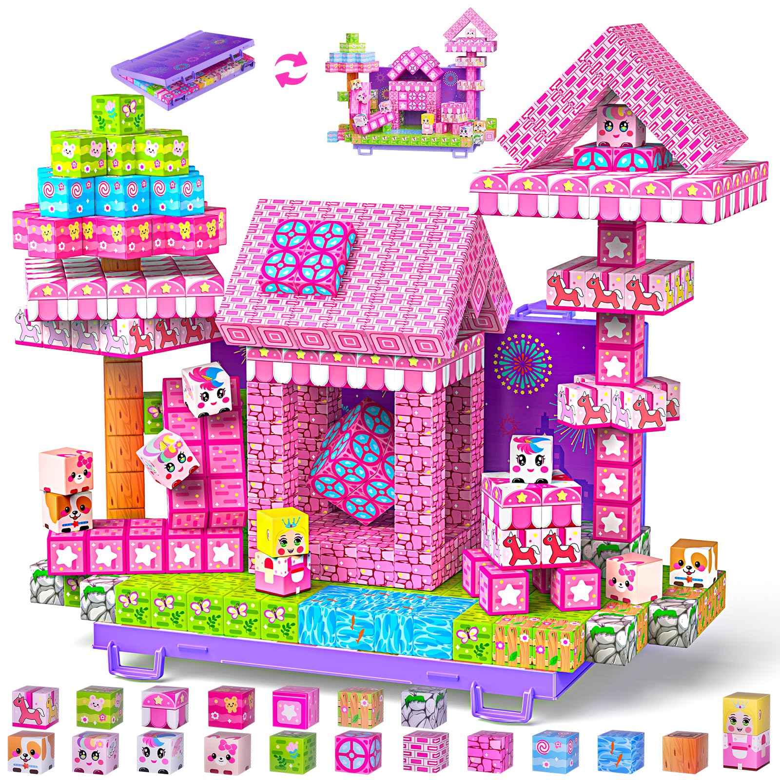 Wxlbr Castle Park Set for imaginative castle-building and family playtime