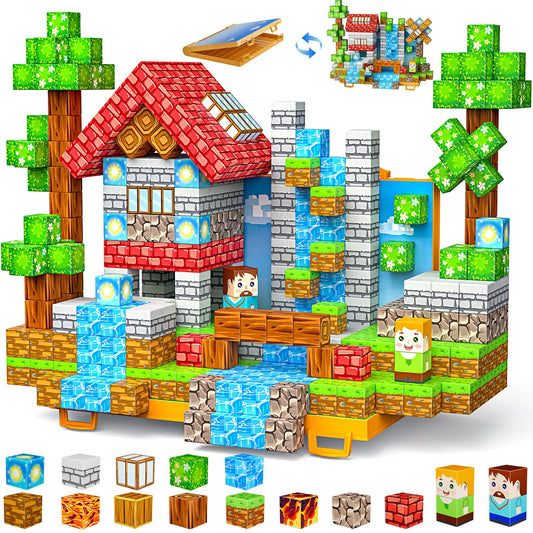 Wxlbr magnetic blocks forest castle set for imaginative woodland building