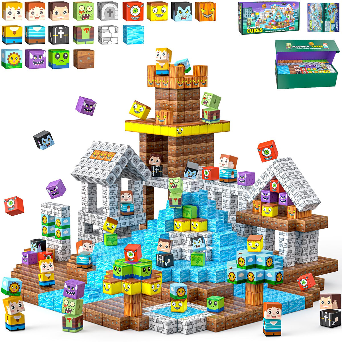 Wxlbr upgraded magnetic blocks for 150-piece creative builds and STEM play