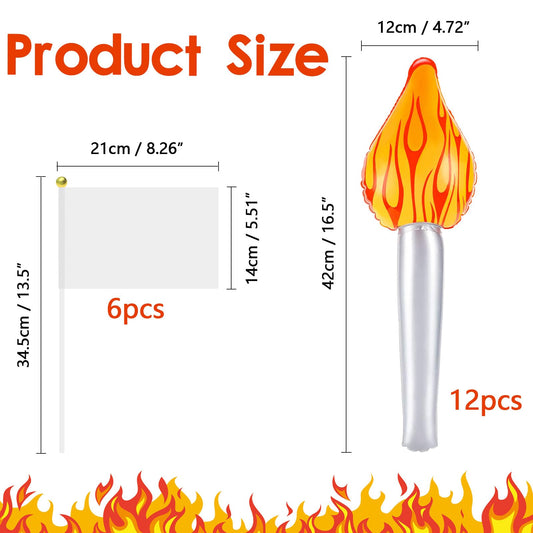 WXYWLIFB torch prop with silver body and red flame for stage use