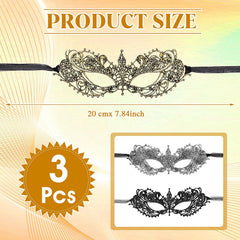 Wy Lighting Level gold lace masquerade mask for festive Mardi Gras looks