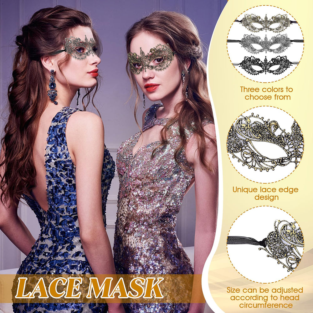 Wy Lighting Level lace-detail mask with intricate patterns for costume parties