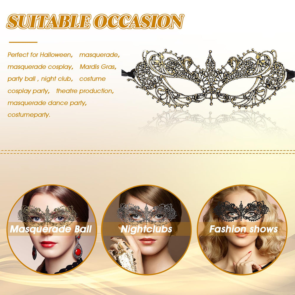Wy Lighting Level silver lace masquerade mask for formal dances
