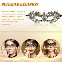 Wy Lighting Level silver lace masquerade mask for formal dances