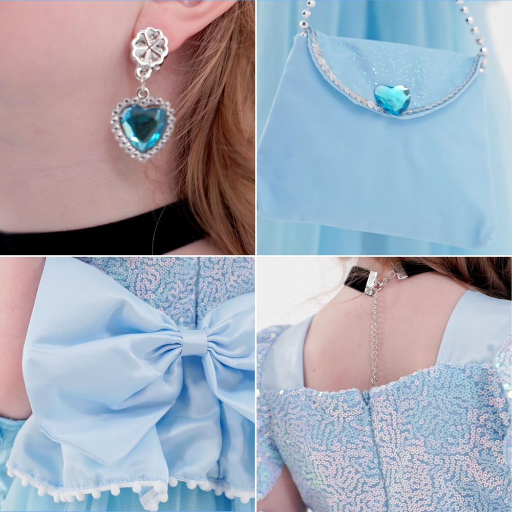 WYB princess dress gloves and earrings for a polished character appearance.