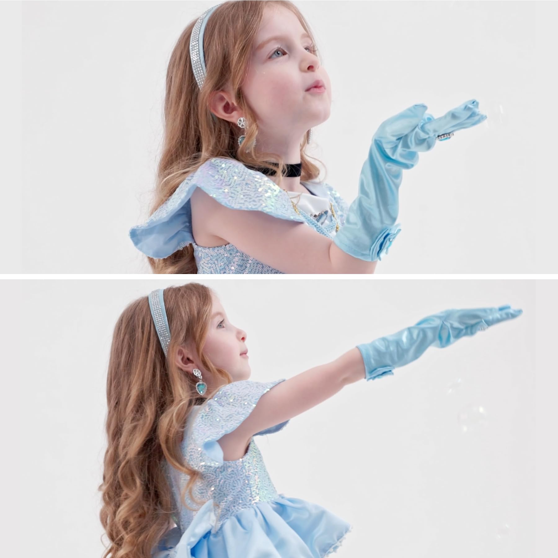 WYB princess dress hair clip and choker for full costume styling.
