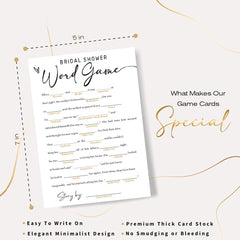 Wybgno 5x7 inch game card pack, easy to write on during celebrations.