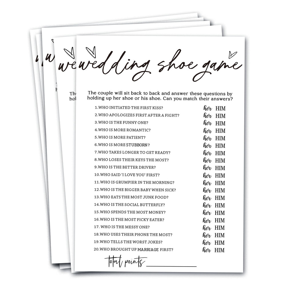 Wybgno bridal shower game cards set of 25 for a fun engagement party activity