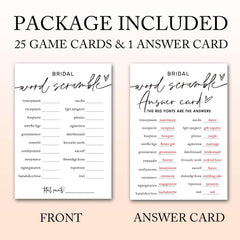 Wybgno bridal shower game cards stacked for easy writing and signing