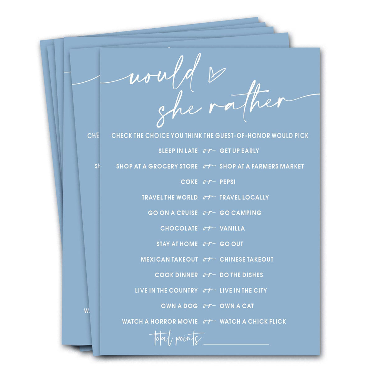 Wybgno bridal shower games cards 5x7 inch set for elegant party entertainment