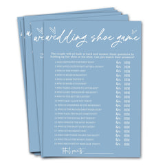 Wybgno bridal shower cards pack displayed for guests' participation and fun.